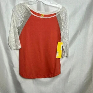 LOLE LITA raglan shirt with sheer sleeves,multicolor,relax,streetwear,Ptp 17”,Sm